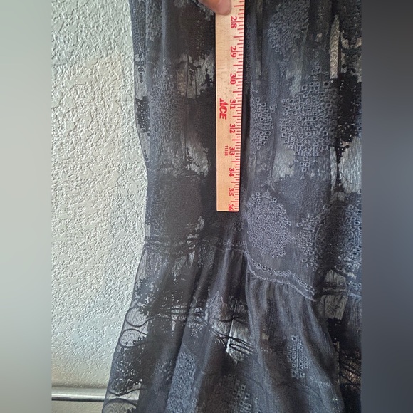 BCBG Max Azria Runway Black Sheer Lace Maxi Dress SZ 6 NWT - Picture 8 of 10